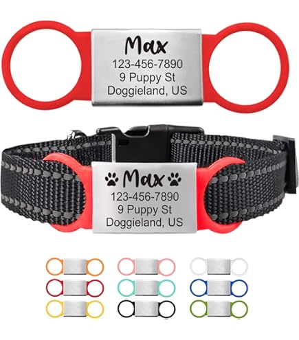 Etiqueta Identificadora Deslizante Para Perros (acero Inoxidable) - Sin Ruido, Personalizable - Ideal Para Collares