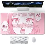 Pink XL Mouse Pad Cute, Pink Desk mats on top of