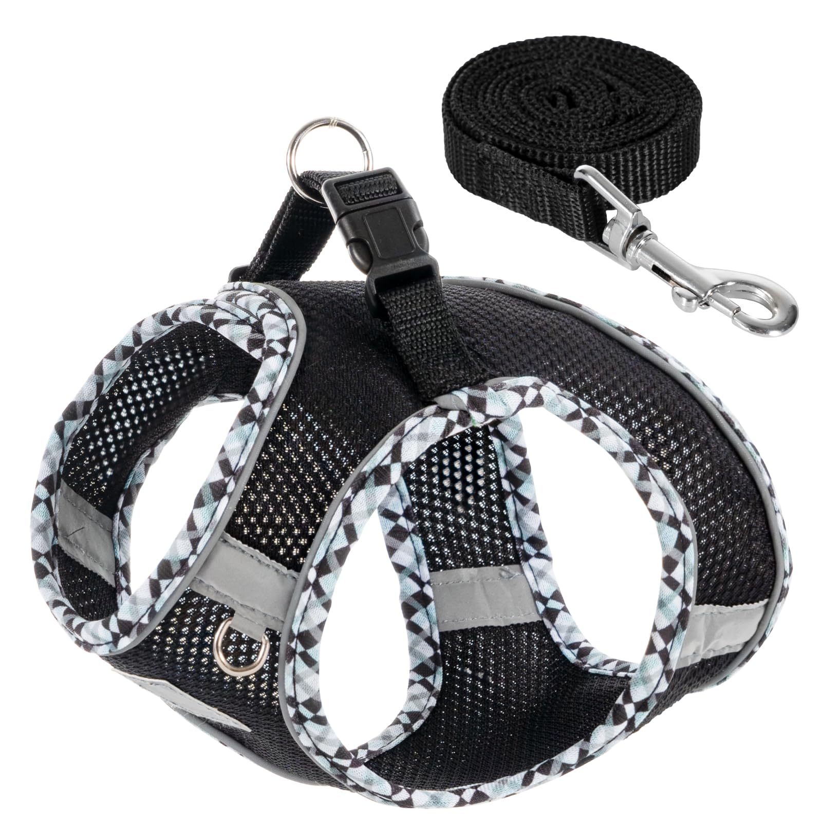 Photo 1 of TomteNisse Dog Harness and Leash Set, No Pull Pet Harness for Small Dogs Easy Walking,Soft Breathable Small Dog Harness,Adjustable Reflective Step in Vest Harness for Puppy,Kitten, Cats