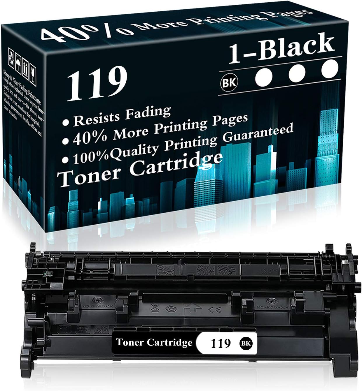 1 Black 119 | CRG-119 Toner Cartridge Replacement for Canon imageCLASS MF5850dn MF5950dw MF6180dw MF416dw MF419dw MF418x LBP6340 LBP6670dn LBP6680x LBP251dw LBP252dw LBP253dw Printer,Sold by TopInk