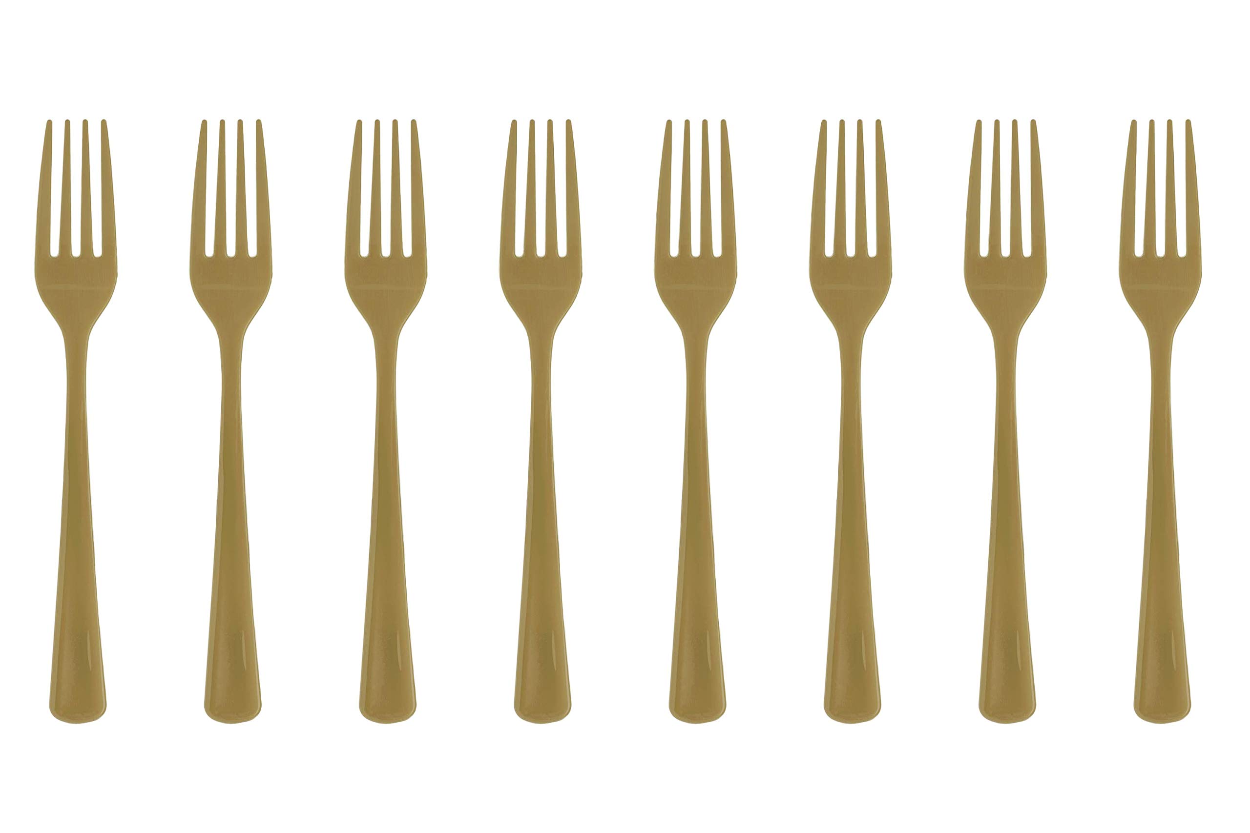 Exquisite Gold Plastic Forks 50 Pieces Gold Forks Disposable Utensils Heavy Duty Plastic Cutlery Set Disposable Cutlery Sets Flatware Sets Silverware Set For Party Supplies & Party Tableware