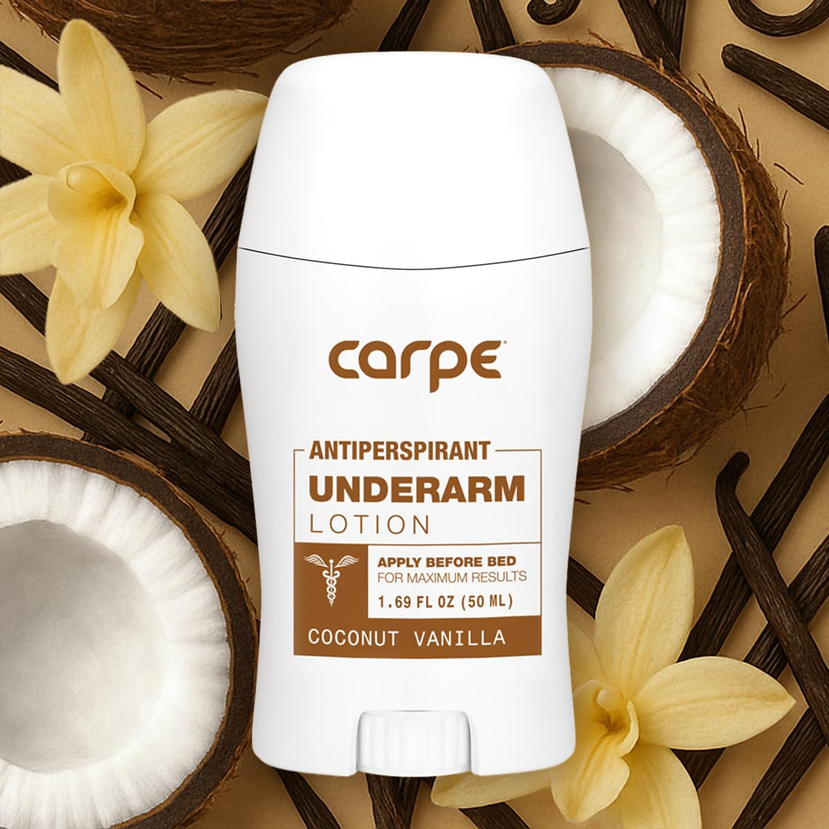 Carpe Underarm Antiperspirant Deodorant Advanced Sweat & Odor Protection Formula - Antiperspirant for Women & Men Helps to Combat Excessive Sweating with Odor Control - Coconut Vanilla