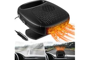 WAMTHUS Car Heater 130W 2 in 1 Automobile Windshield Fast Heaters That Plugs Into Cigarette Lighter Portable Fast Heating Defrosting Defogger 12V