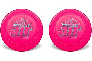 Hero Disc USA Hero Air 235 Dog Frisbee, Outdoor Dog Toy and Pet Frisbee, Lightweight Dog Flying Disc Pack of 2 (Pink)