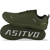 ASITVO Wide Barefoot Shoes Men Gym Zero Drop Sole Minimalist Cross Trainer Width Toe Box Sneakers Grounding Knit No-Sew Upper TPU Toe and Heel Colorful