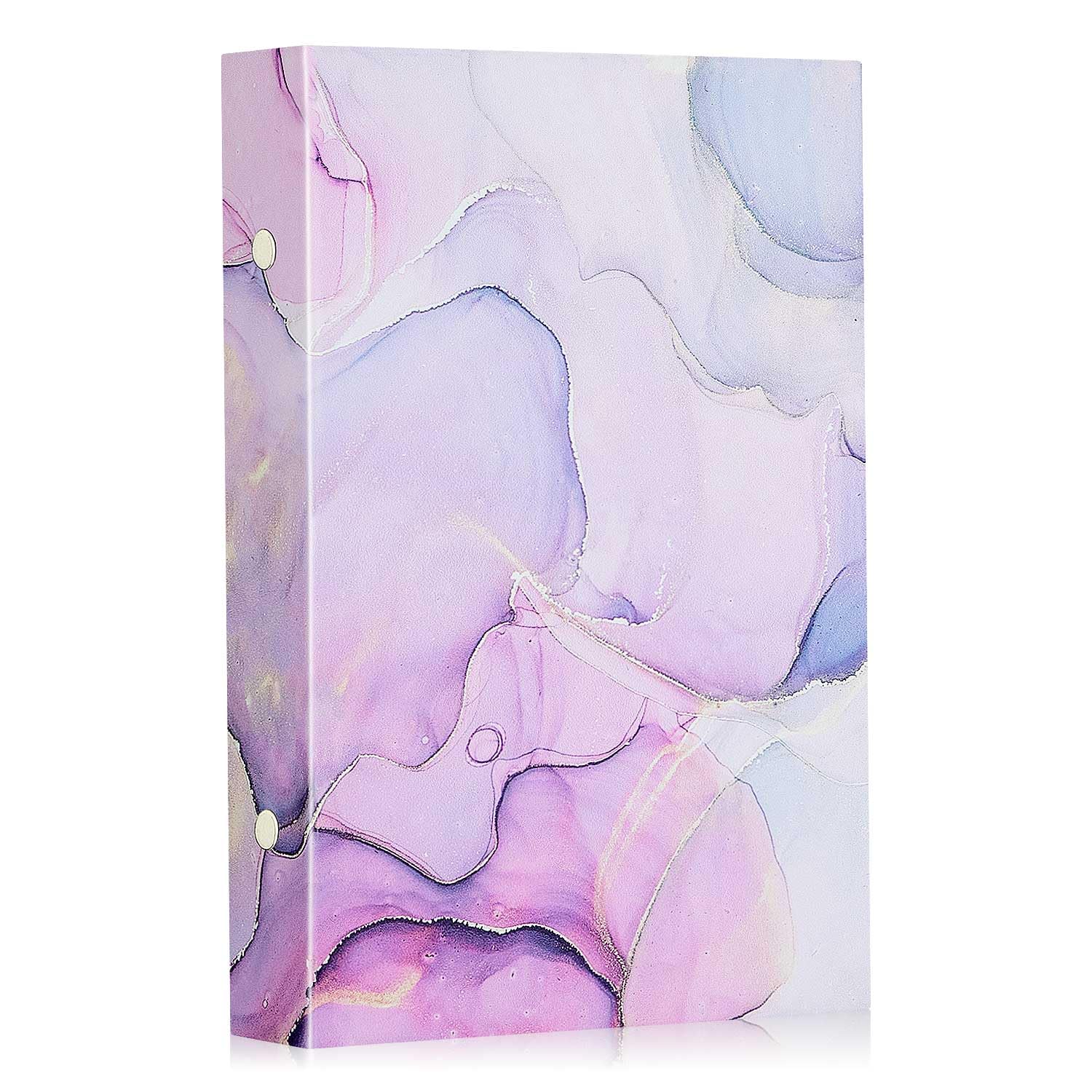 Lanpn Photo Album 6x4 300 Pockets, Leather Hardcover Album Book Holds 300 Horizontal Pictures Only Pink Purple