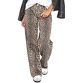 Justalwart Low Rise Leopard Jeans (US 4-6)