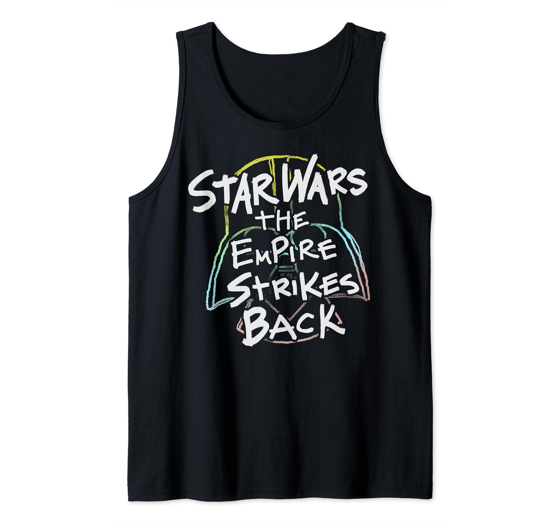 Star Wars Empire Strikes Back Rainbow Vader Helmet Tank Top