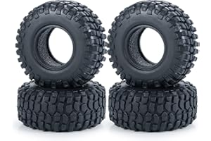 JHR MOHERO 1.0 Crawler Tires Soft Rubber Wheel Tires 4PCS for 1/24 Axial SCX24 90081 AXI00001 AXI00002 AXI00005 AXI00006 RC Crawler Car (54mm)
