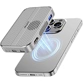 Jorkar 10gbps Magnetic Docking Station, USB C Hub with NVMe M.2 SSD Enclosure for iPhone 17/16/15 Pro/Pro Max/Plus with Cooling Fan, Support SSD Size 2230/2242/2260/2280 B+M M-Key