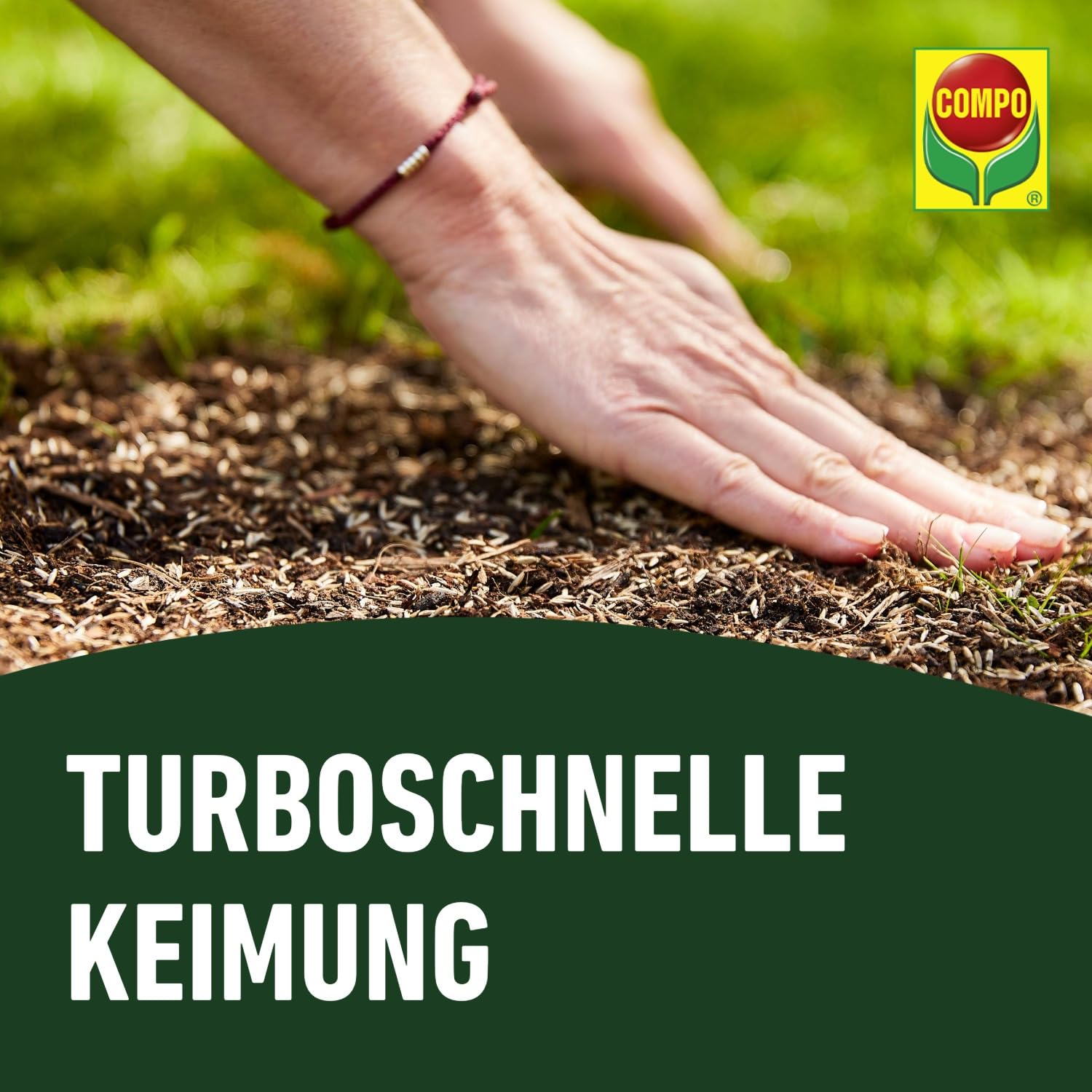 COMPO Turbo Nachsaat, Rasensamen, Schließt besonders schnell und zuverlässig Lücken im Rasen, Mit Keimsicherheit, 1 kg, 50 m² 8