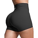 Sogetdo Biker Shorts Women High Waisted V Back Buttery Soft Spandex Athletic Workout Yoga Pilates Running Gym Shorts
