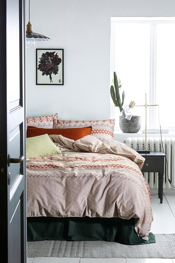 Amazon Ufoホームホーム100 コットンフランネル3個入り羽毛布団カバーセット 糸染め寝具セット 600スレッドカウントハイパーケール 環境印刷小さな花 フル 寝具カバーセット オンライン通販