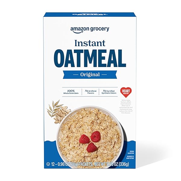AMAZON GROCERY, ORIGINAL INSTANT OATMEAL, 0.98 OZ, 12...
