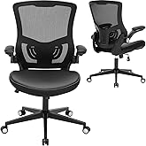 Office Chair Ergonomic Desk Chair 350lbs Comfy Mesh Computer Chair with Adjustable Lumbar Support Flip-up Armrests, Executive Rolling Swivel Comfy Task Chair for Home Office