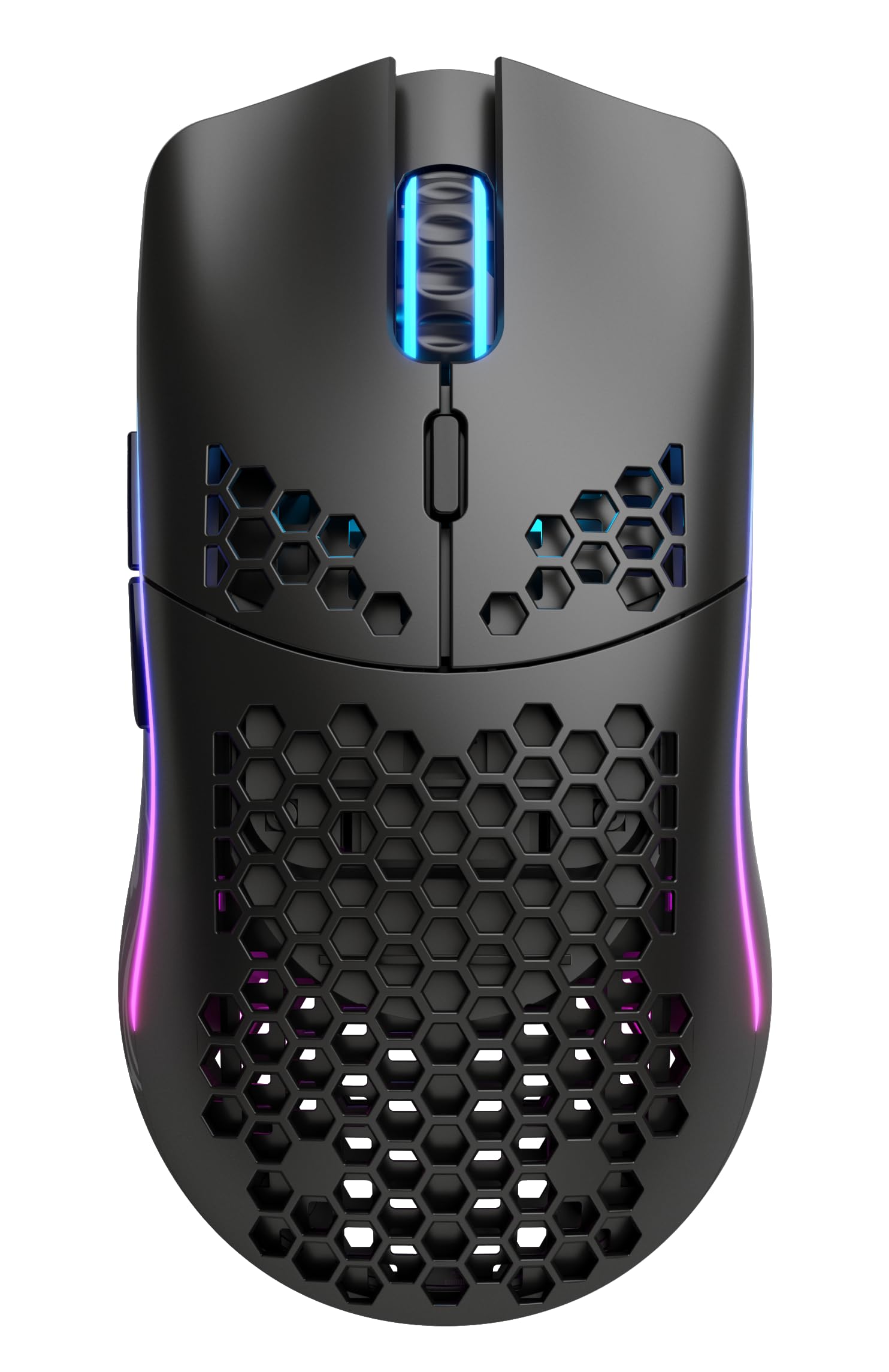 GLORIOUS Gaming Model O Wireless Gaming Mouse – Superleichte 69 g, Wabendesign, RGB-Beleuchtung, beidhändig, verzögerungsfreier 2,4-GHz-Funk, bis zu 71 Stunden Akku – Mattschwarz 2