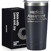 Onebttl Medical Assistant Gifts, Gifts for MA on Birthday and Christmas, 20oz Insulated Stainless Steel Tumbler - Cover