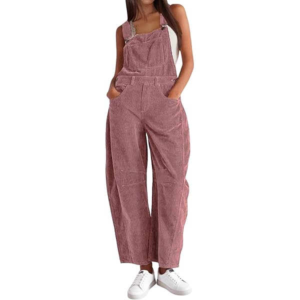 Amazon.com: AMEBELLE Corduroy Overalls for Women Barrel Wide Leg