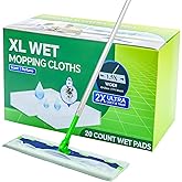 20 Count X-Large Wet Pad Refills for Swiffer Sweeper XL Mop | Disposable Multi-Surface XL Wet Wipes Mopping Pads Refill for Floor Cleaning.（Only pads, not including mop）