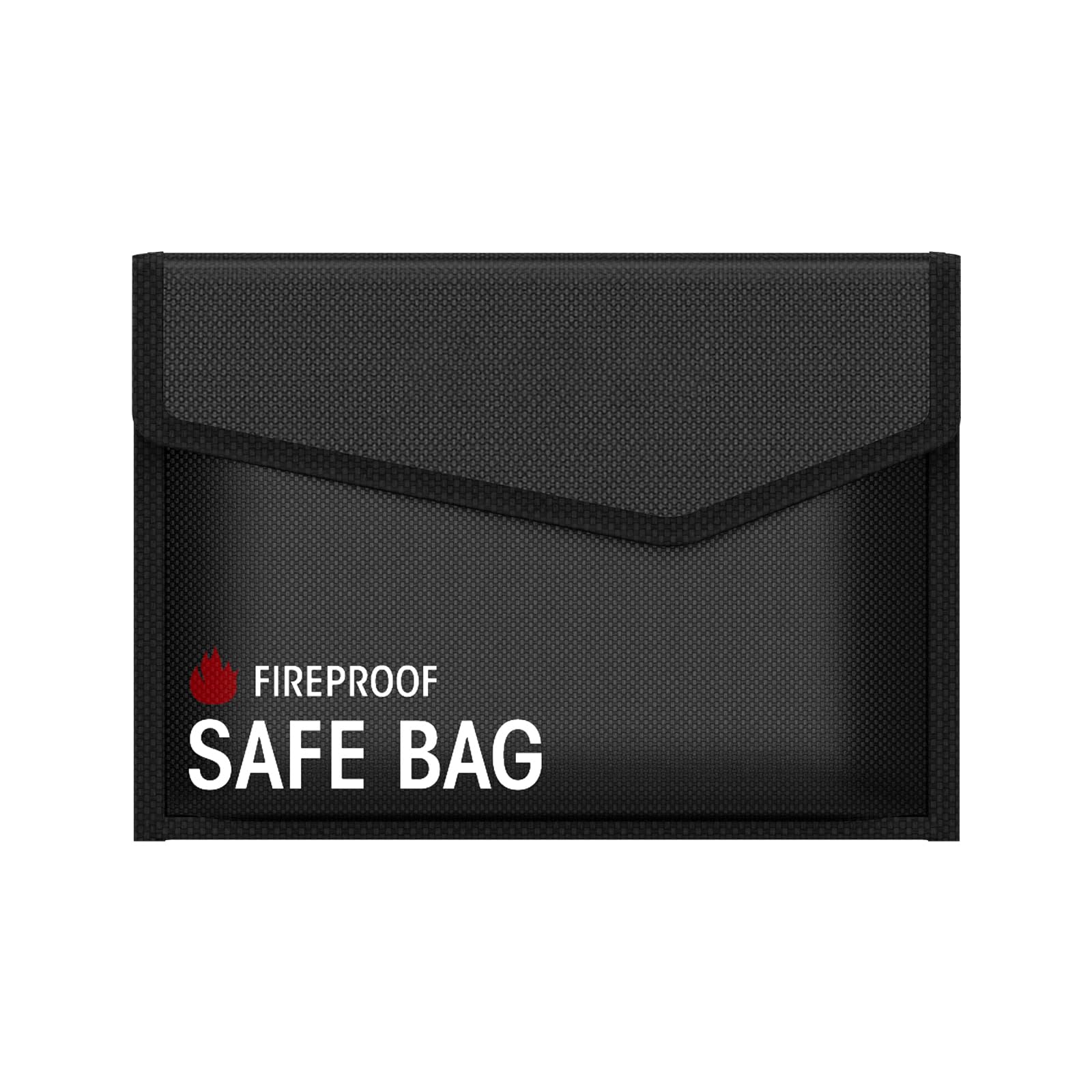 Fireproof Document Bag (2000℉), Non-Itchy Silicone Coated Fiberglass Fire and Water Safe Bag with TPU Zipper&Wider Airtight Closure, Fireproof Bag Pouch for Valuables,File,Cash and Tablet(28x20cm)