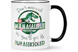 Gifts for Mom from Daughter,Son,Mamasaurus Coffee Mug Gift for Mother's Day Mom Gifts Mom Birthday Christmas Gifts for Mom Mo