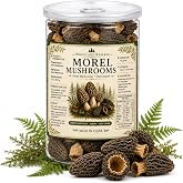 KISERXIIX Dried Morel Mushrooms, 2 Oz /56.7 G. | Short stem, rich umami flavor with a rich and fresh flavor, for Soups, Sauces, Rice, Pasta and Stir-Fries.