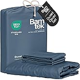 Bamtek - Duvet Cover Set - 100% Viscose Derived from Bamboo Duvet Cover King Size, 3 PC Luxury Cooling Duvet Cover for Hot Sleepers, Silky Buttery Soft Comforter Cover & 2 PC King Pillowcases, Storm