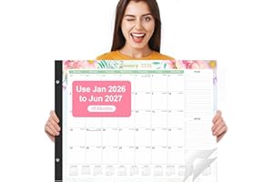 Gannyfer Desk Calendar 2026 - 18 Month Large Desk Calendar 2026-2027, Use January 2026 to Jun 2027, 22" x 17" Desktop Pad Calendar, Office Supplies Perfect for Planning and Organizing In Your Home, School or Office