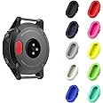 MoKo Dust Plug Compatible with Garmin Fenix 7/7S/7X/ 5/5S/5X/6/6S/6X/6 Pro/6S Pro/6X Pro/Forerunner 935/Vivoactive 4/Venu,10 Pack Silicone Charger Port Protector Anti Dust Plugs Caps, Multi Colors B