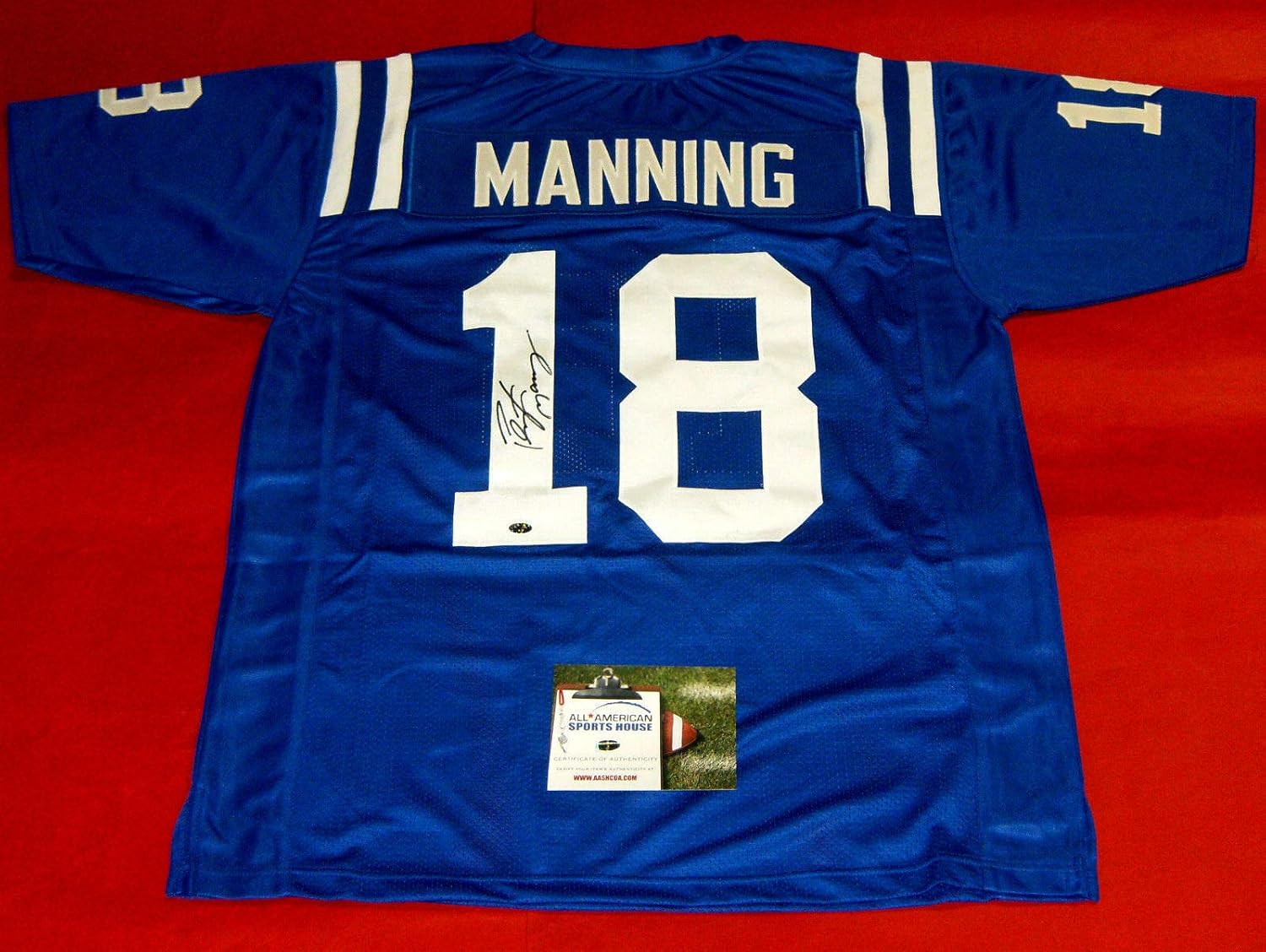 peyton manning framed jersey