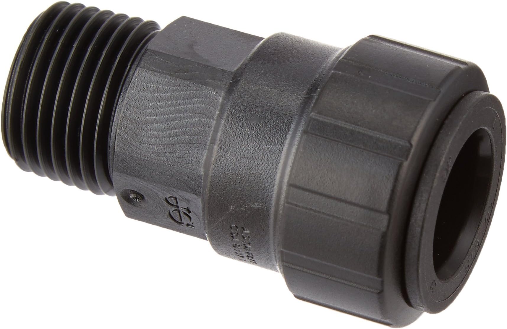 JG ProLock PSEI012024E Push-to-Connect Male Connector (10 Pack), 1/2" Cts x 1/2" Npt, Black, 10 Piece