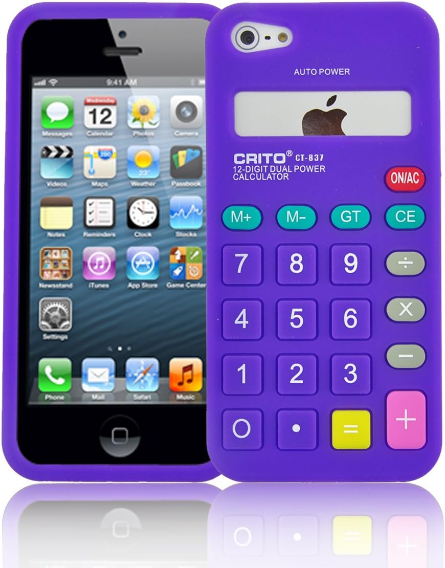 EarlyBirdSavings Purple Calculator Silicone Protector Case