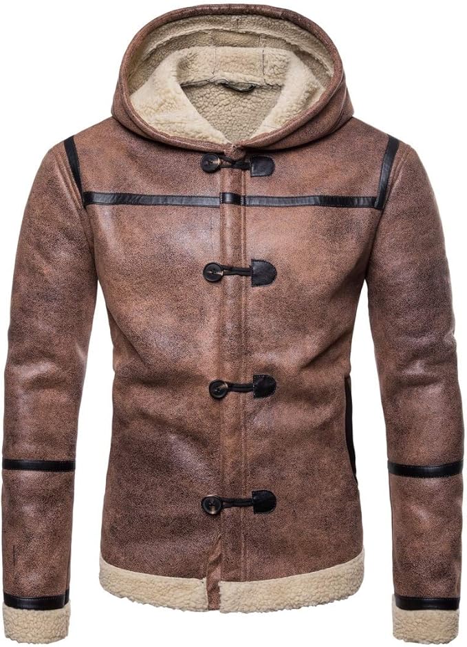 faux leather sherpa lined jacket