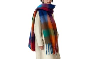 Wander Agio Winter Women Warm Scarf Long Shawl Large Scarves Cold Weather Thick Blanket Scarfs Colorful Plaid