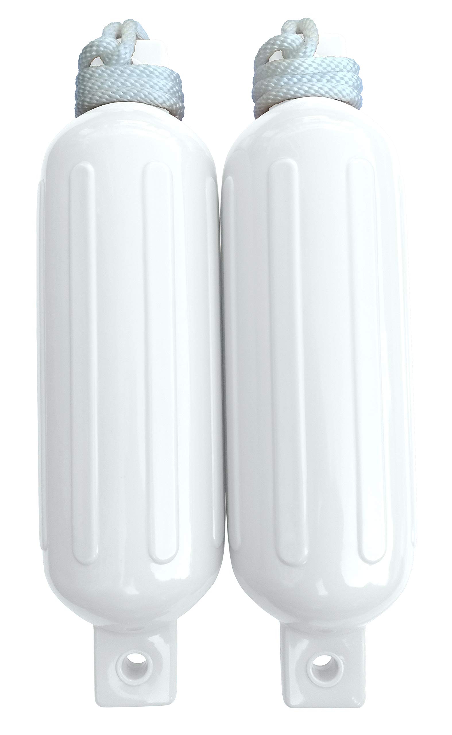 thumbnail image 2 of Dock Edge Twin Eye Dolphin Boat Fenders - 2-Pack With Dockside Lines, 5.5x20 Inch, Marine Vinyl, Adjustable 2 of 12
