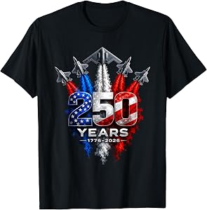 USA Patriotic 250 Years American 250th Anniversary 4th July T-Shirt