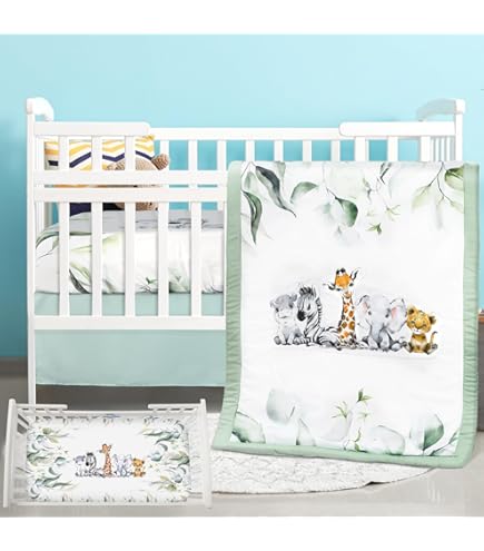 Amazon Baby Animals Crib Bedding Set Carters Zoo Jungle/Safari