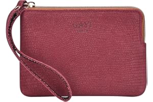 GAYI URBAN Genuine Leather 4.5 x 6.5 Wristlet Purse for Women, Evening Wristlet Pouch Clutch Bag