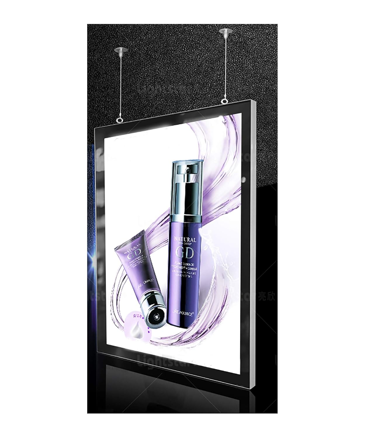DoubleSided LED Backlit Poster Frame, Graphic Size 24x36