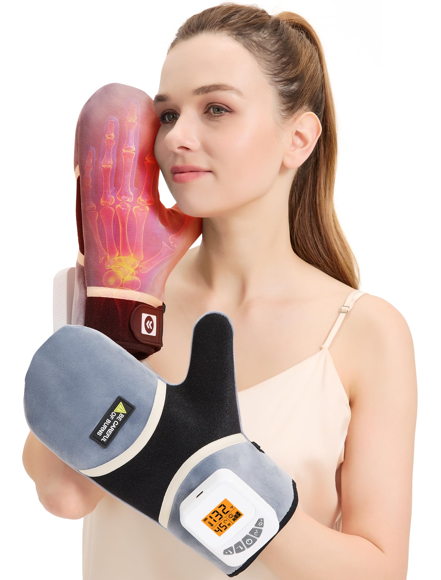 Photo 1 of CAMECO 2-in-1 Cordless Heated Arthritis Gloves & Hand Massager for Pain Relief, 5000mAh Heating Pad for Hands for Arthritis, 104?-140? Rechargeable Vibration Hand Warmers for Women Men