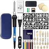 Wood Burning Kit, GROOL 65PCS Wood Burning Tool with Adjustable Temperature 392°F-842°F, Professional Pyrography Pen for Embo