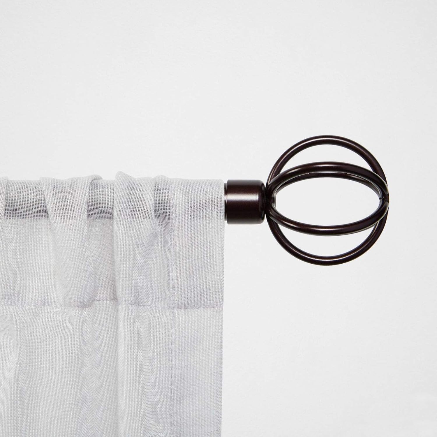 Chaps Cage ¾” Diameter Window Curtain Rod and Finial Set, 66"-120", Oil Rubbed Bronze: Home & Kitchen