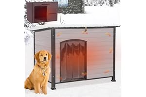 MEDEHOO Insulation Dog House Outdoor Dog Kennle with Liner for Winter,Waterproof