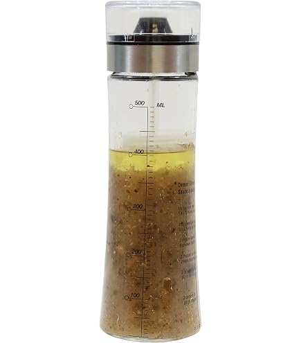 Salad Dressing Mixer With Measurement Marks - 1 Quart Capacity For Ranch, Vinaigrette & Italian