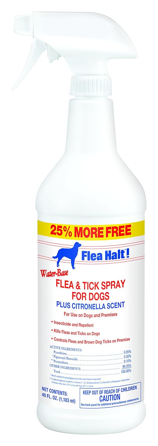 Reviews Flea Halt! WaterBased Flea & Tick Spray for Dogs Plus