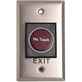 MENGQI-CONTROL Contactless Non Touch Exit Switch,Infrared Sensor Exit Button Door Release Automatic Switch with LED Indication for Door Security Alarm Access Control System