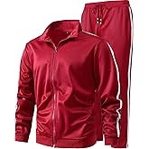GXAMOY Men's Athletic 2 Pieces Tracksuit Casual Full Zip Jogging Sweat Suit Workout Sports Set Sportswear