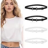 4pcs Adjustable Elastic Crop Tucks Band for Shirts,Shirt Tuck Band Women,Shirts Tuck Bands Shirt Cropping Bands for Jeans Pants Dresses Change The Style of Your Tops