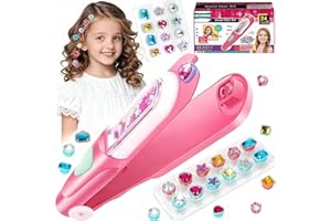 VEYORRA Hair Gem Stamper Kit, Hair Gems for Girls, Bling Hair Jewels for Girls Toys,Hair Styling Tool with Reusable Shining Diamonds,Birthday Arts & Crafts Gift for 5-12 Year Old Girl