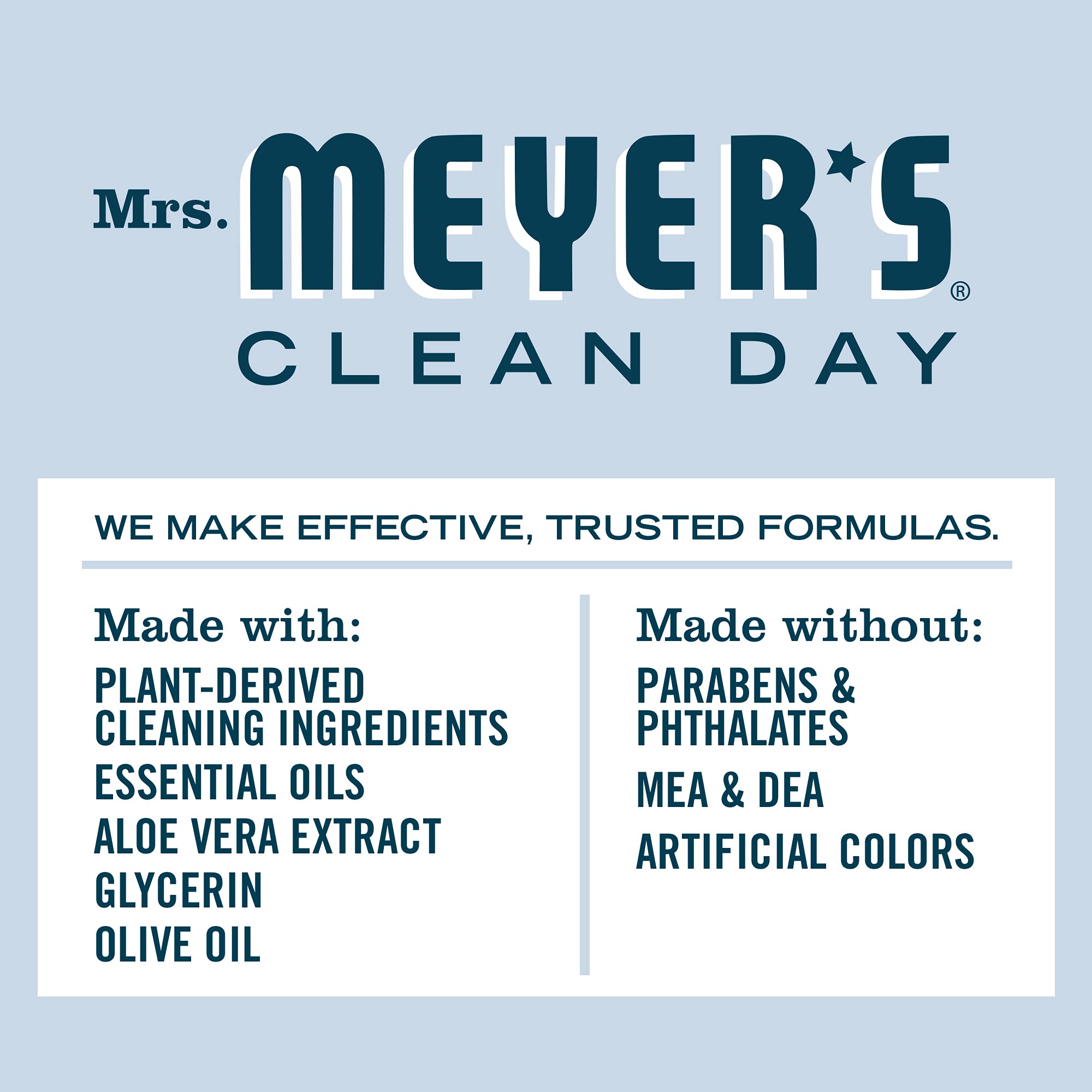 MRS. MEYER'S CLEAN DAY Hand Soap, Made with Essential Oils, Snowdrop, 12.5 fl. Oz (Pack of 3)